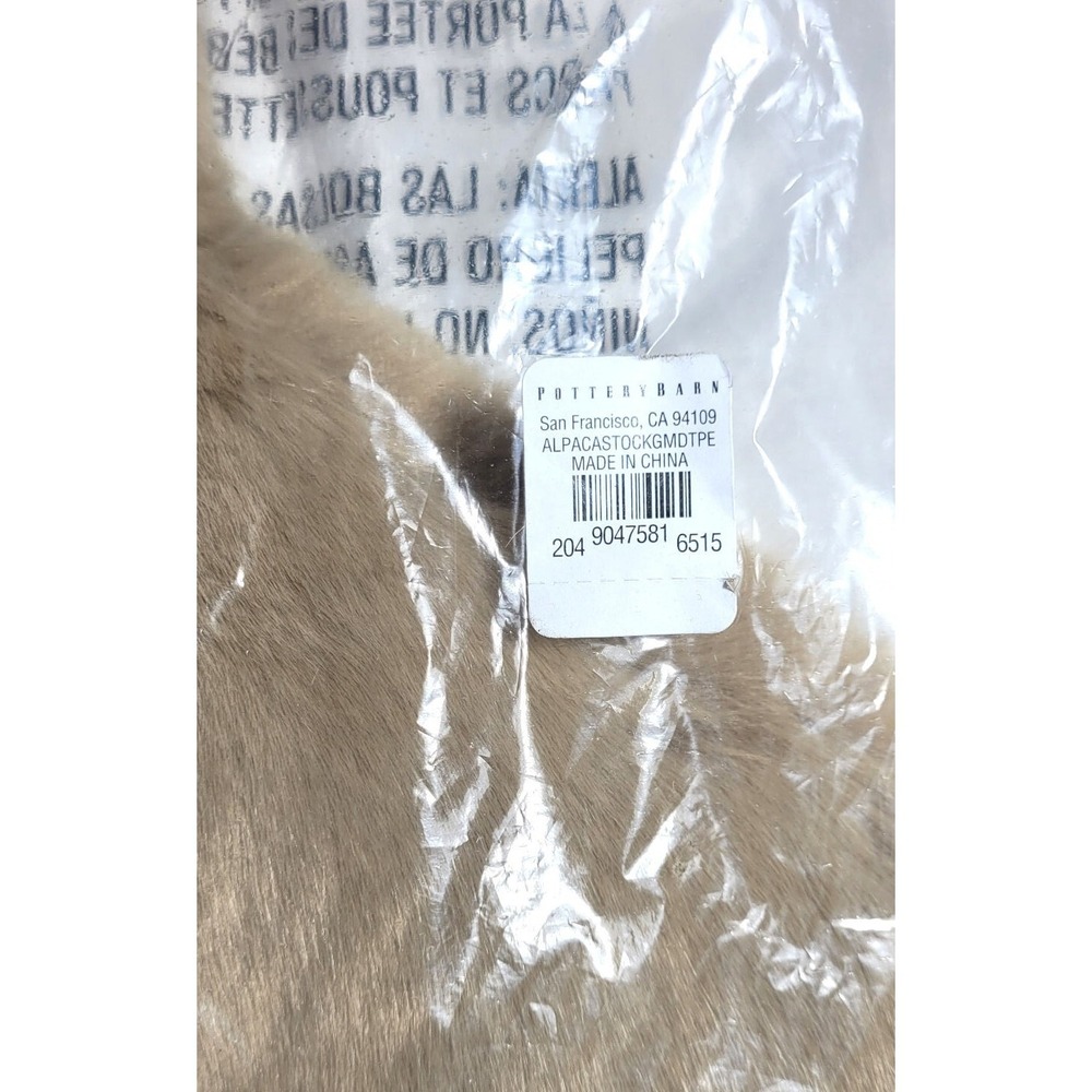 Pottery Barn Faux Fur Alpaca Medium Christmas Stocking - Premade Monogram 'Mike' - Picture 4 of 4